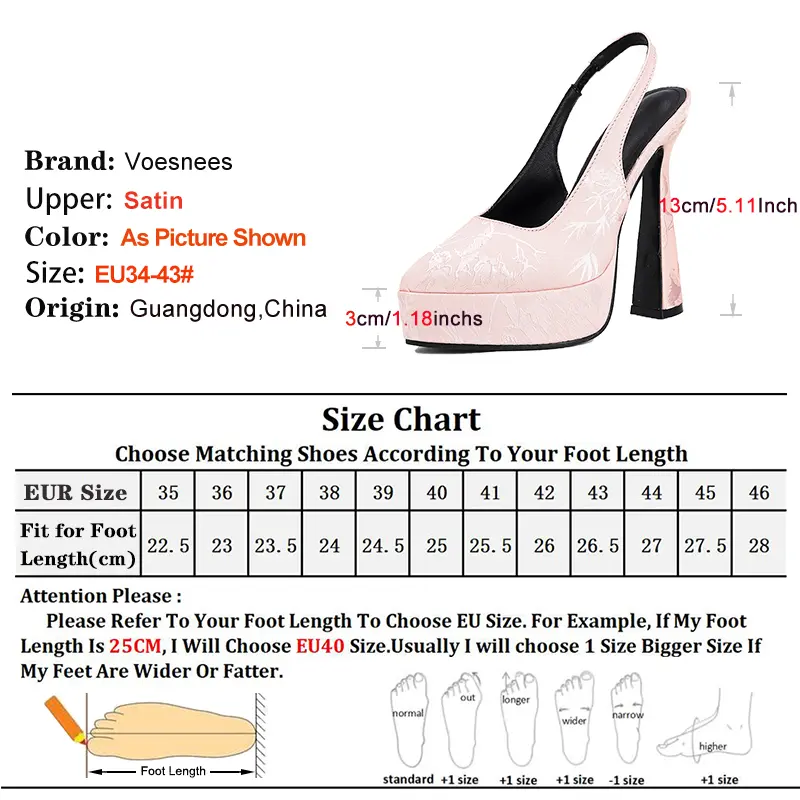 Designer New Club Party Back Strap High Heels Summer Thick Platform Sexy Women Shoes 13CM Fashion Pointed Toe Slingback Pumps