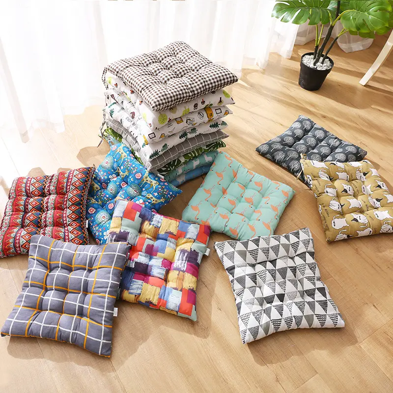 Chair Cushion Square Mat Cotton Upholstery Soft Padded Sofa Cushion Pad Office Home Or Car Garden Sun Lounge Seat Cushion