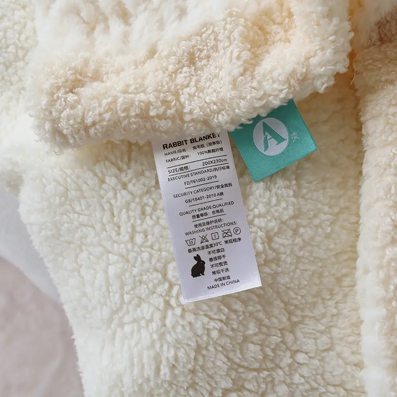 Thick Composite Lamb Wool Striped Blankets Soft and Skin Friendly Blanket for Office Nap Single Warm Bed Cover for All Seasons
