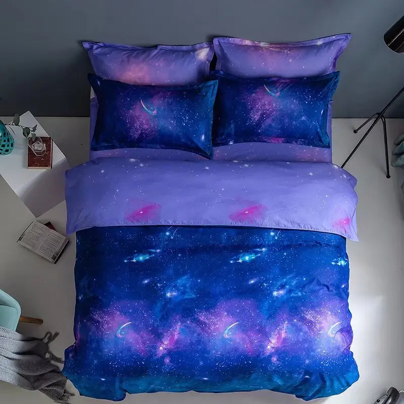Striped Printed Skin Friendly Cotton Bedding Sets Super Soft Smooth Diagonal Bed Kit for Autumn Twin Single Double Duvet Set