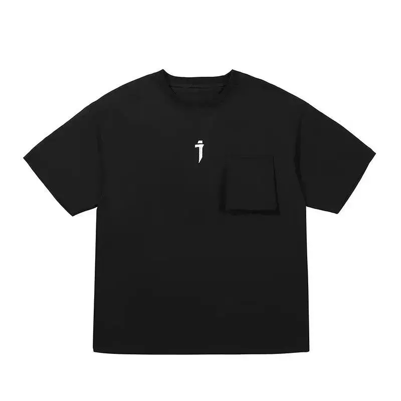 Fashion Y2k Men Tshirts Techwear Stylish Cape Design Casual Streetwear Anime Clothing Tops Tee Shirts for Men Oversized Summer