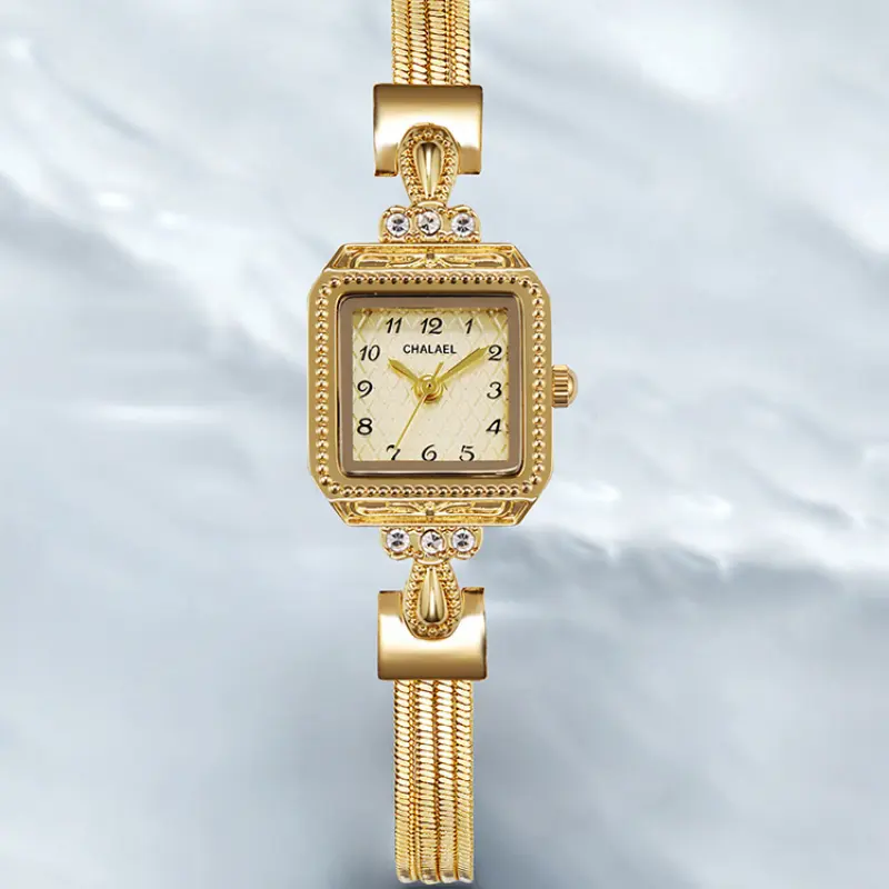 Retro Small Dial Quartz Elegant Lady's Watches Gold Luxury Top Brand Minimalism Casual Dress Watch for Women Bracelet Watches