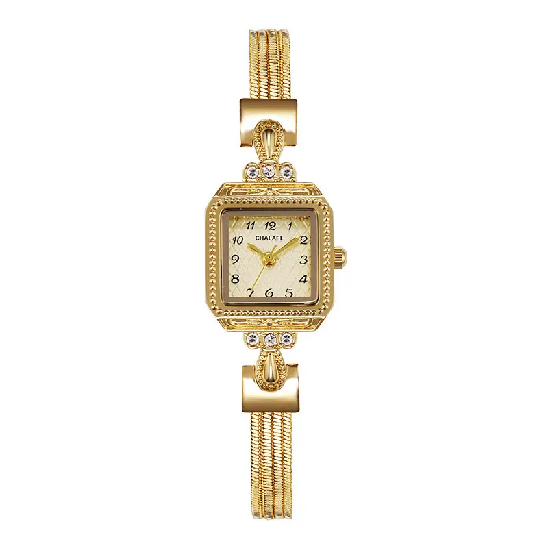 Retro Small Dial Quartz Elegant Lady's Watches Gold Luxury Top Brand Minimalism Casual Dress Watch for Women Bracelet Watches