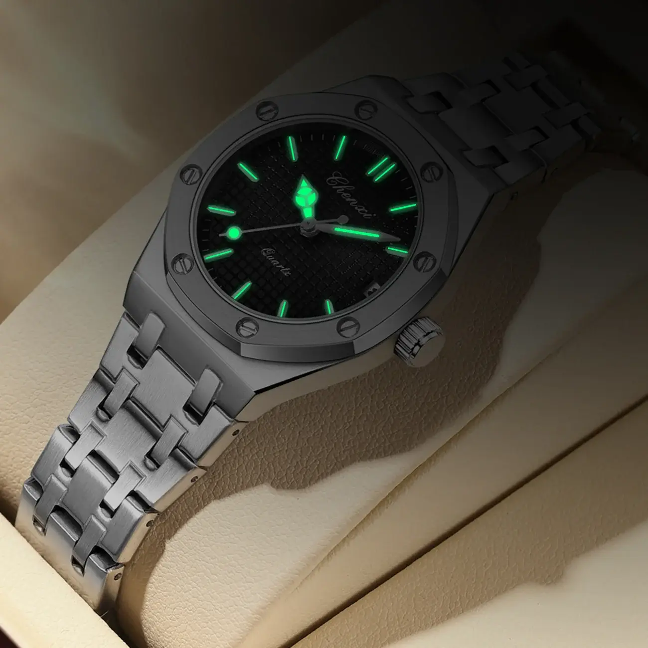 Luxury Women Watches Silver Steel Simple Casual Business Dress Watches for Women Top Brand Waterproof 3bar Calendar Gift Clock