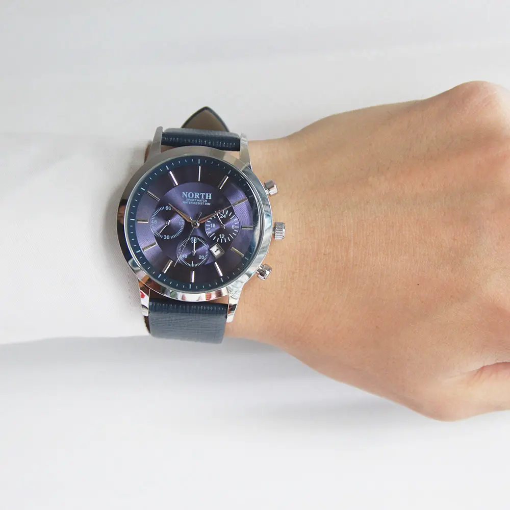 Unique Men Casual Watches Brand North 30M Waterproof Quartz Clock for Men Classic Antique Dress Wristwatch
