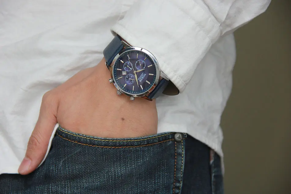 Unique Men Casual Watches Brand North 30M Waterproof Quartz Clock for Men Classic Antique Dress Wristwatch