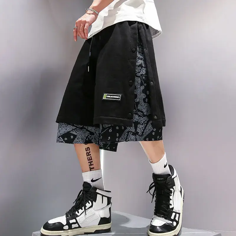 Fashion Men Basketball Shorts Summer Baggy Sports Thin Shorts for Men Y2k Black Techwear Jogging Streetwear Male Anime Clothes