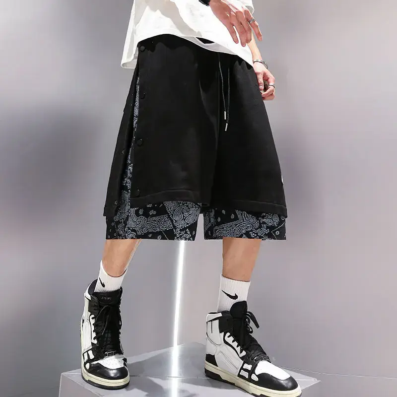 Fashion Men Basketball Shorts Summer Baggy Sports Thin Shorts for Men Y2k Black Techwear Jogging Streetwear Male Anime Clothes