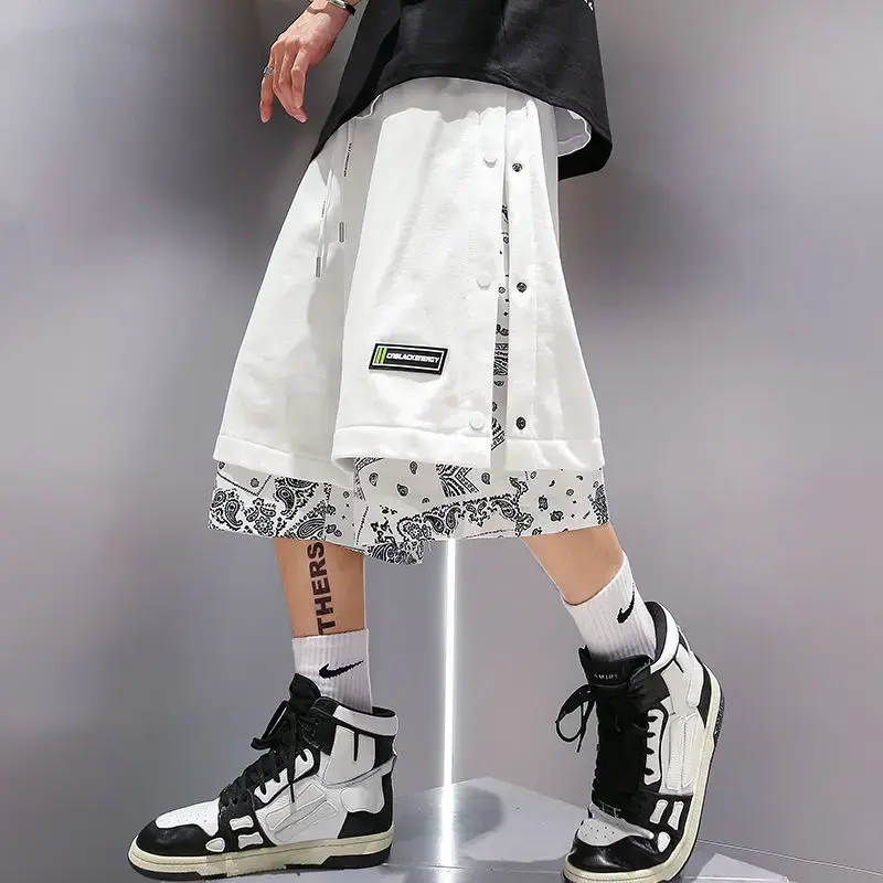 Fashion Men Basketball Shorts Summer Baggy Sports Thin Shorts for Men Y2k Black Techwear Jogging Streetwear Male Anime Clothes