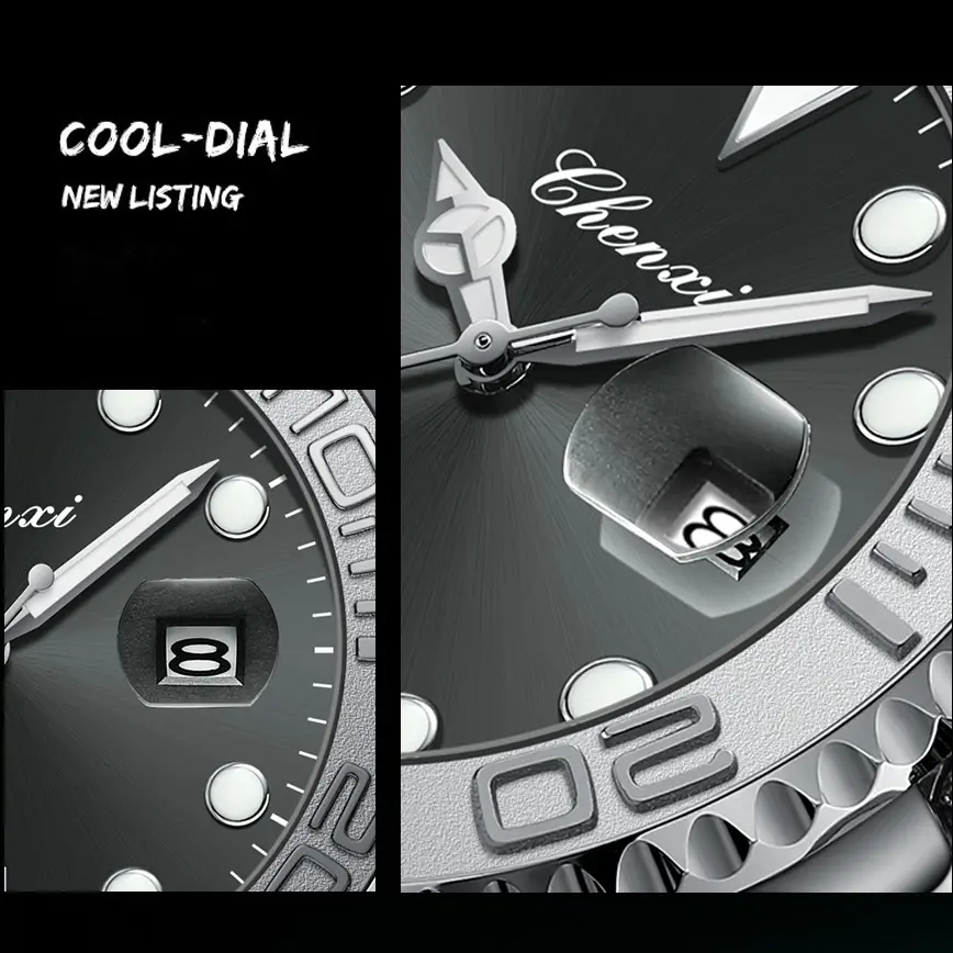 Casual Men's Wristwatch Stainless Steel Fashion Business Sport Quartz Watches for Men