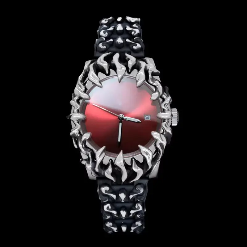Y2K Claw Watches Men Black Unique Design Alabaster Stone Punk Gothic Unisex Women Men Wristwatches Dark Aesthetic Quartz Watcjes