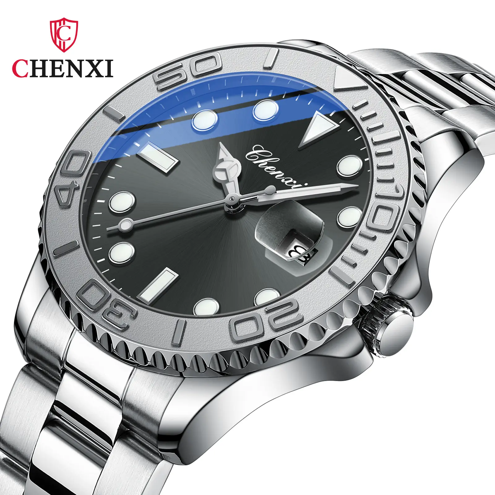 Casual Men's Wristwatch Stainless Steel Fashion Business Sport Quartz Watches for Men
