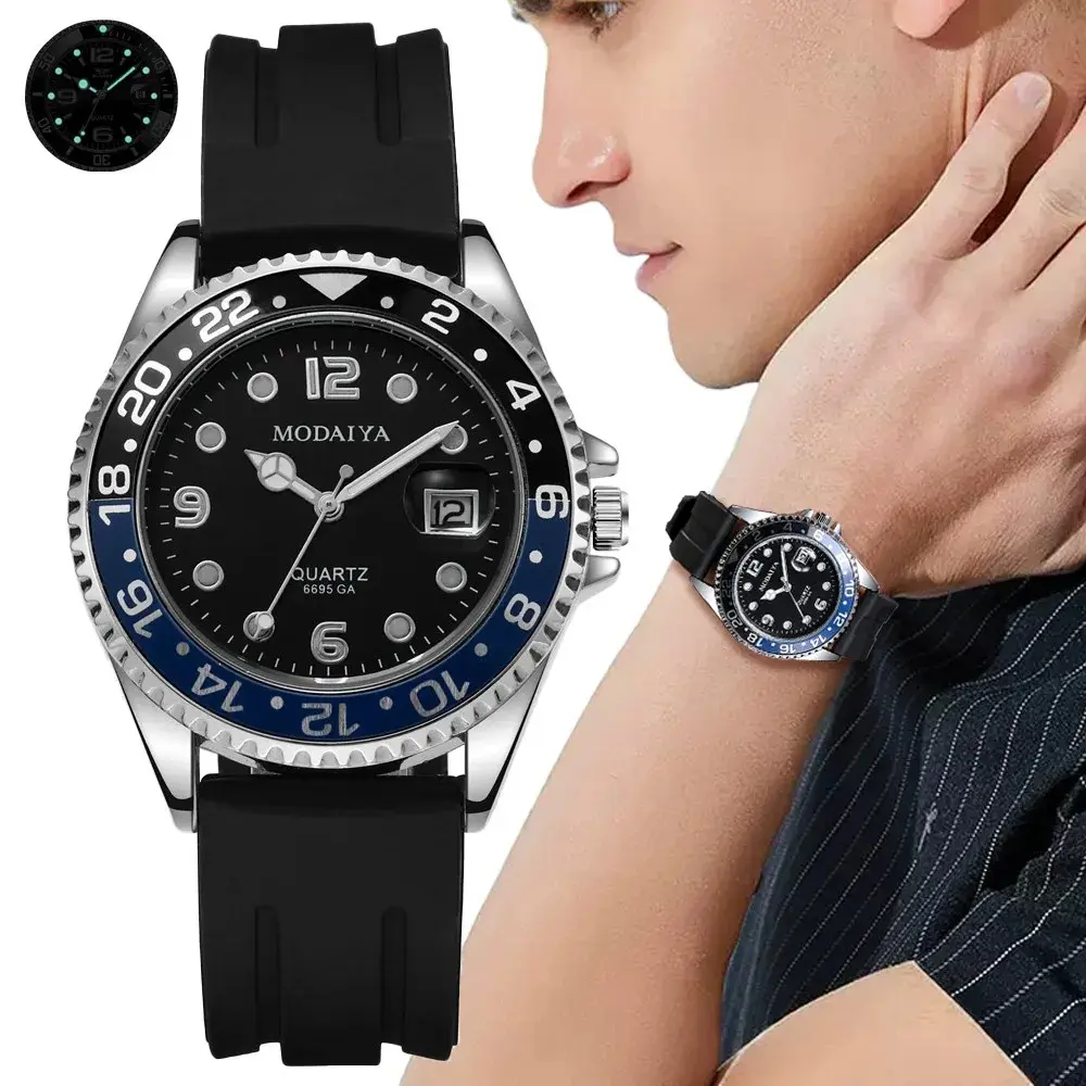 MODAIYA Classic Men's Watch Luxury Brand Quartz Watch Men's Silicone Strap Military Watch Relogio Masculino 2025