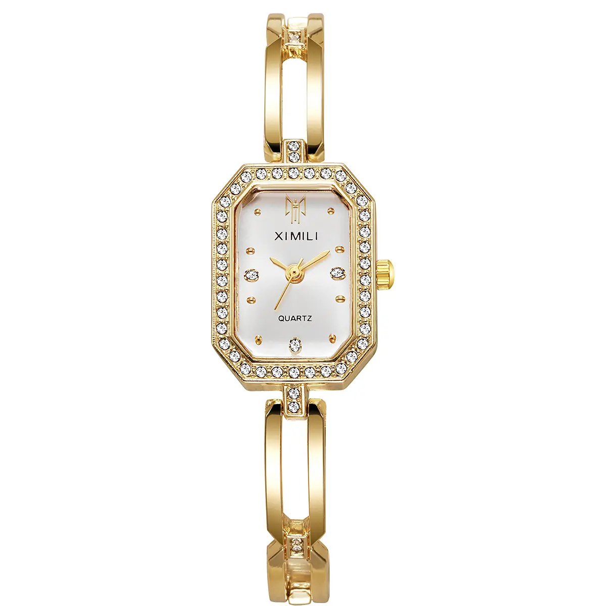Fashion Woman Bracelet Watches Simple Luxury Gold Small Dial Rhinestone Quartz Watch Woman Elegant Dress Ladie Wristwatch Clock