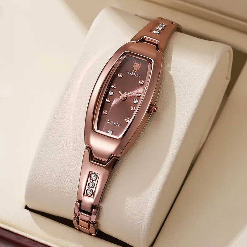 Luxury Women's Watches Stainless Steel Watch Strap Sending Bracelets Quartz Watch Original Diamond Lady Watch (Without Box)