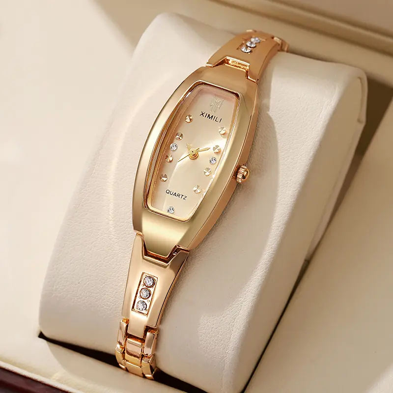 Luxury Women's Watches Stainless Steel Watch Strap Sending Bracelets Quartz Watch Original Diamond Lady Watch (Without Box)