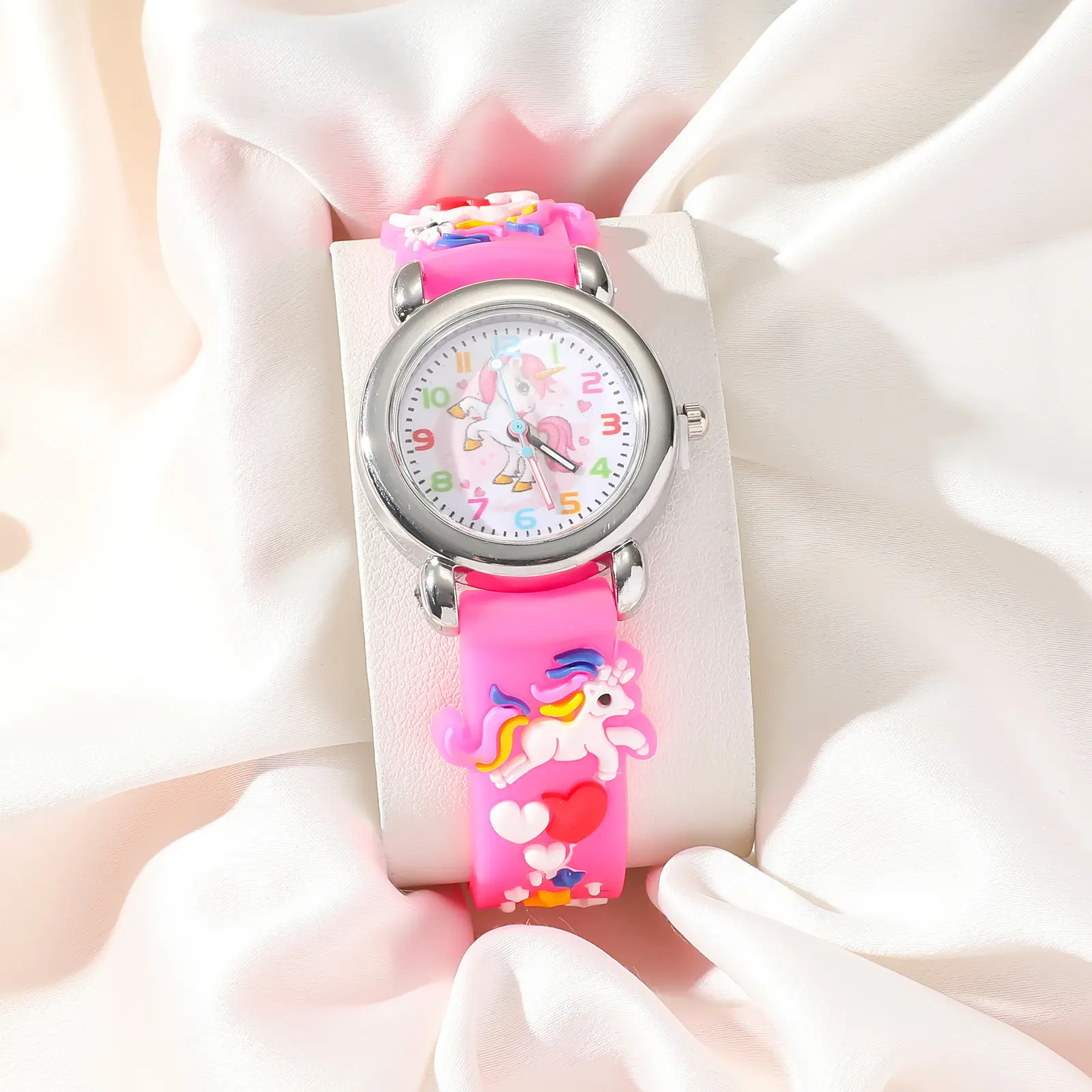 Fashion Cute Unicorn Children's watch Candy color Silicone band Cartoon watch Gift Student