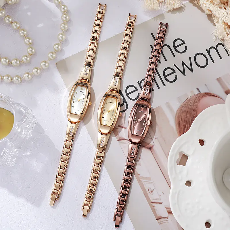 Luxury Women's Watches Stainless Steel Watch Strap Sending Bracelets Quartz Watch Original Diamond Lady Watch (Without Box)