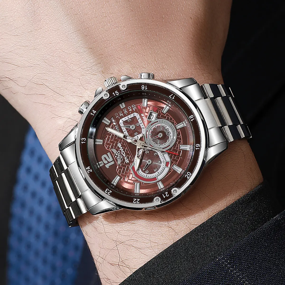 Fashion Men Quartz Wrist Luxury Classic Watches Multi functional Stainless Steel Business Casual Sport Wristwatch Clock