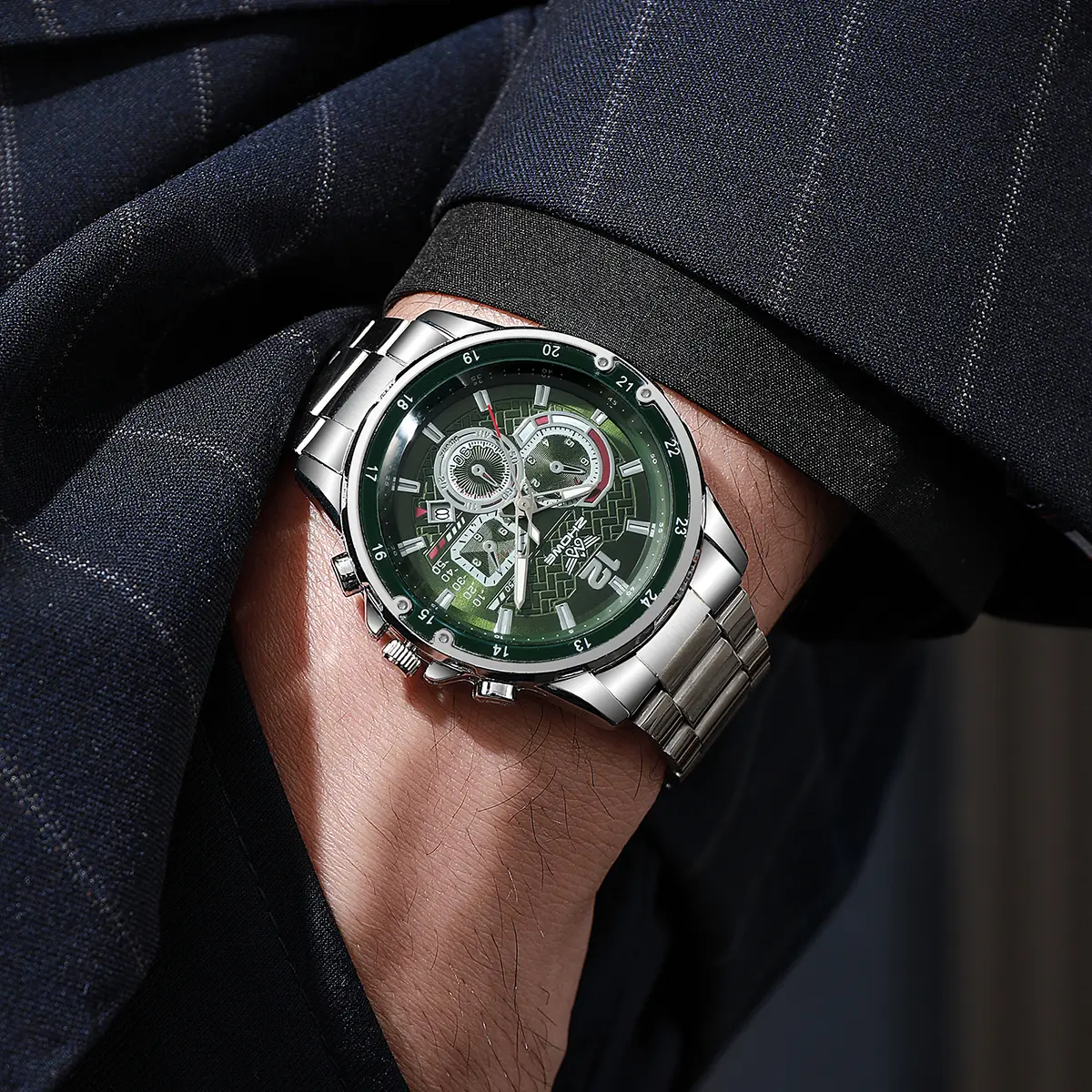 Fashion Men Quartz Wrist Luxury Classic Watches Multi functional Stainless Steel Business Casual Sport Wristwatch Clock