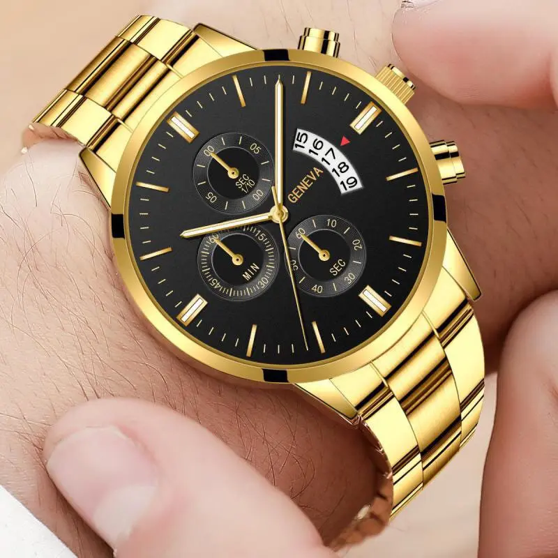 2025 Fashion Men Stainless Steel Watch Luxury Calendar Quartz Wrist Watch Mens Business Watches for Man Clock Montre Homme
