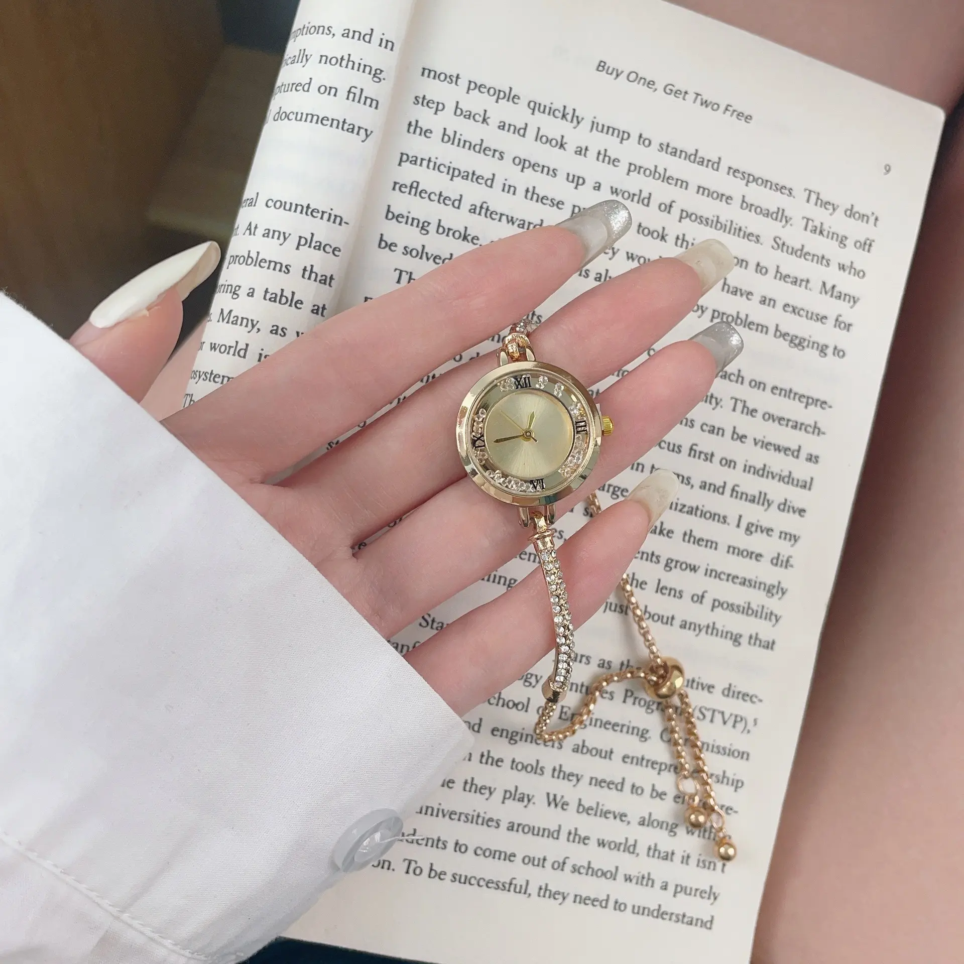 New Fashion Rhinestone Women's Watch Fine Strap Female Analog Quartz Watches Clock Gift Reloj Mujer