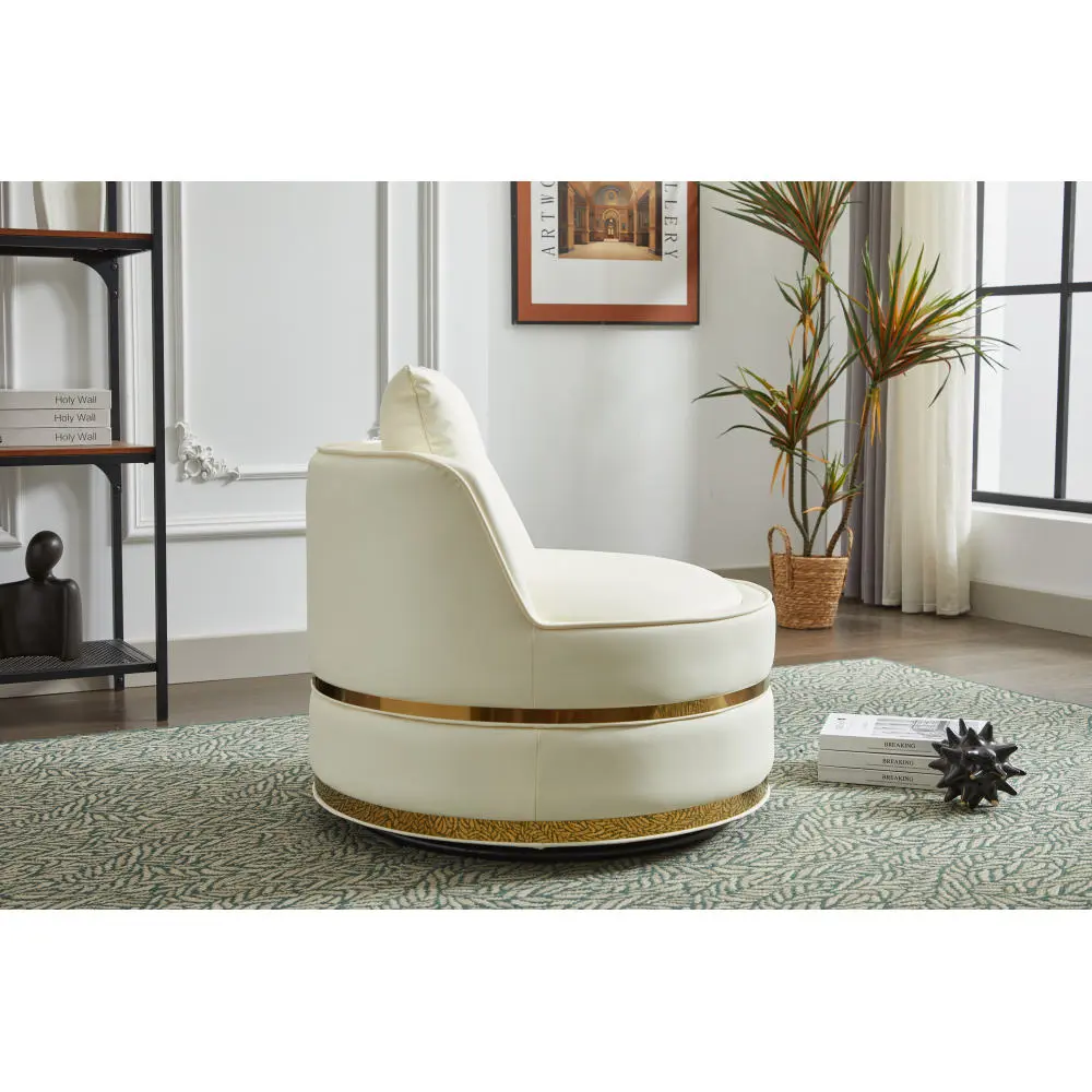 Swivel Chair, 360 Degree Swivel Armchair with Upholstered Single Chair for Living Room/Bedroom/Study Room