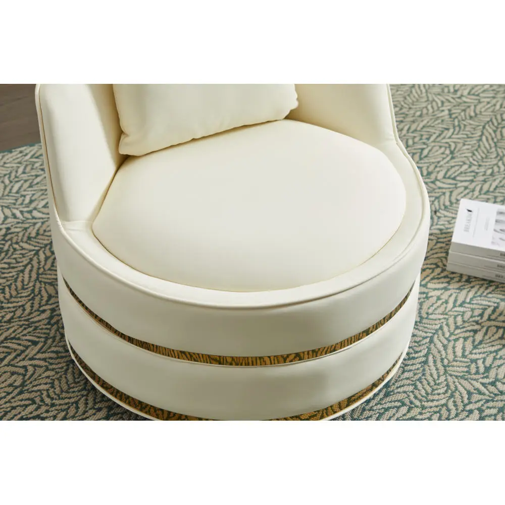 Swivel Chair, 360 Degree Swivel Armchair with Upholstered Single Chair for Living Room/Bedroom/Study Room