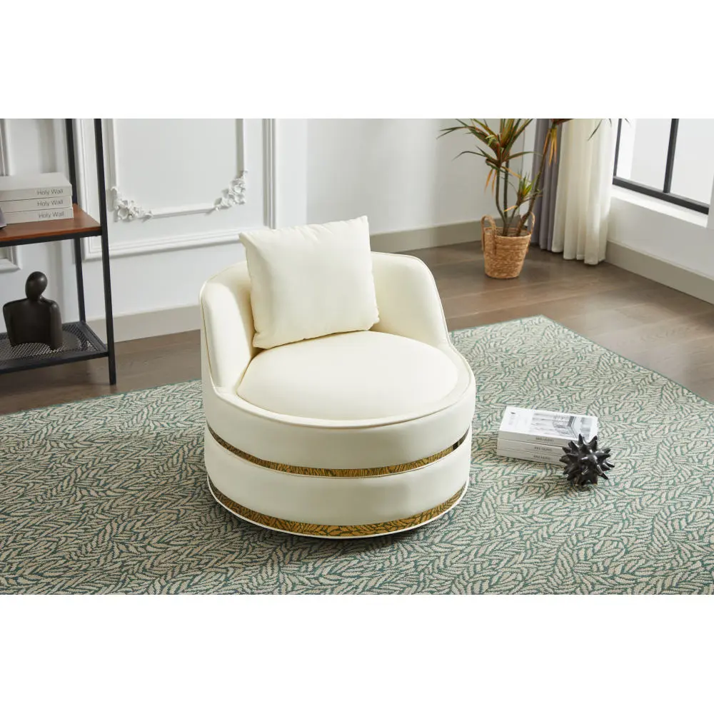 Swivel Chair, 360 Degree Swivel Armchair with Upholstered Single Chair for Living Room/Bedroom/Study Room