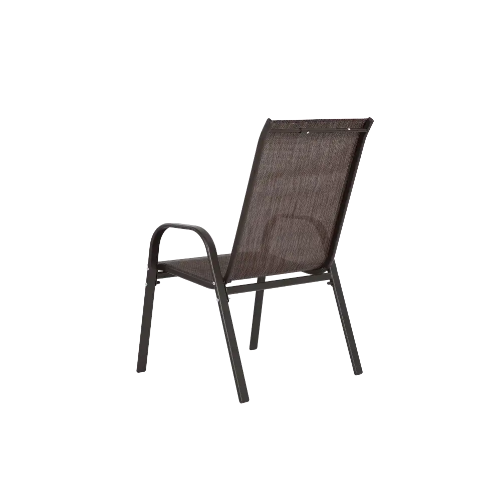 2-piece Patio Chair Set, Outdoor Chairs in Breathable Textilene Fabric with Armrests and High Backrest for Garden Patio Pool
