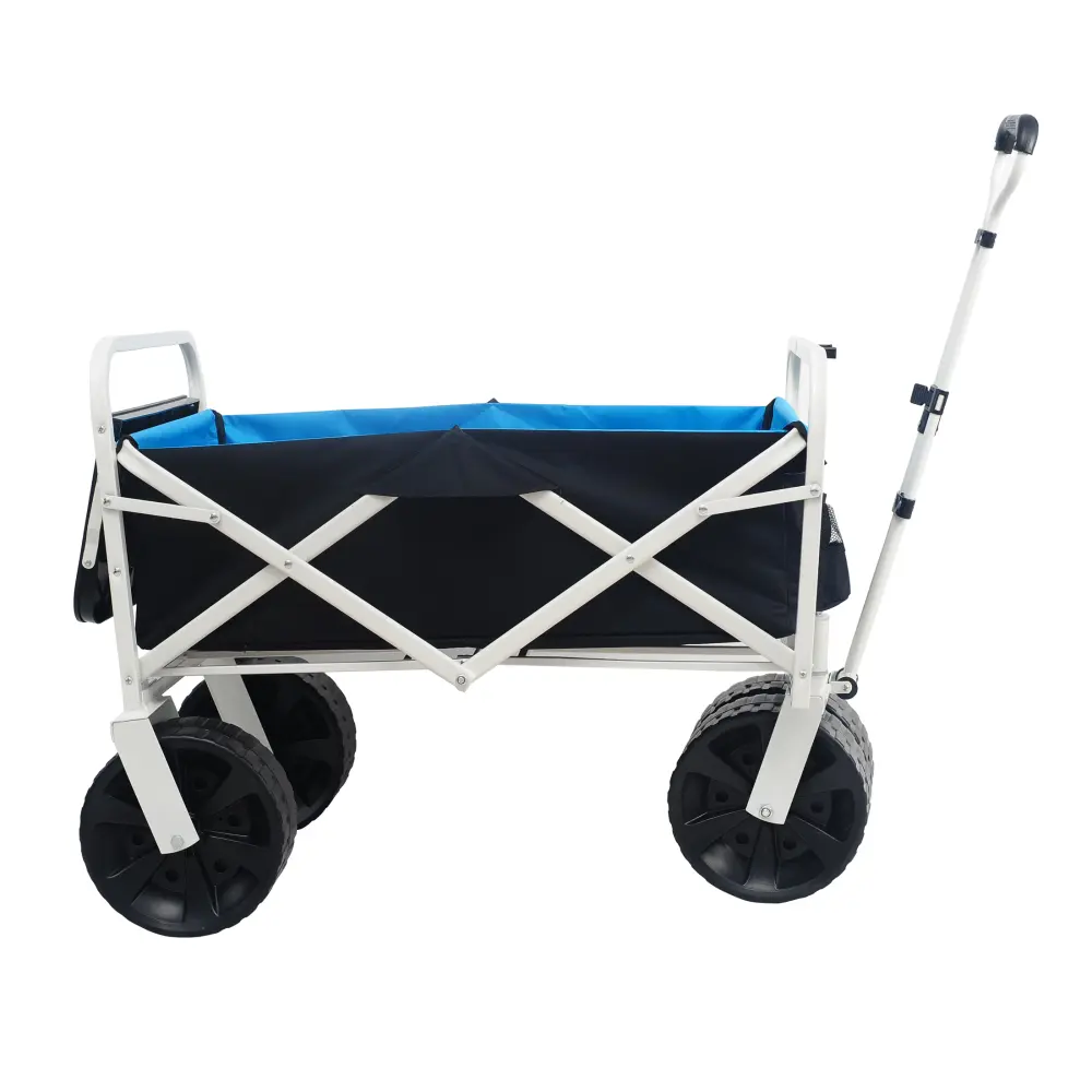 Folding Wagon Garden Shopping Beach Cart (white) Carrito Plegable Con Ruedas  Carretilla Plegable