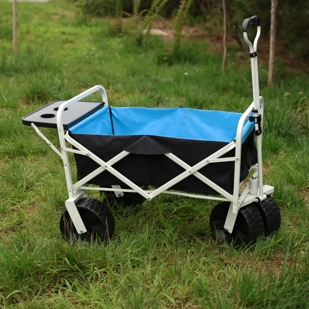 Folding Wagon Garden Shopping Beach Cart (white) Carrito Plegable Con Ruedas  Carretilla Plegable