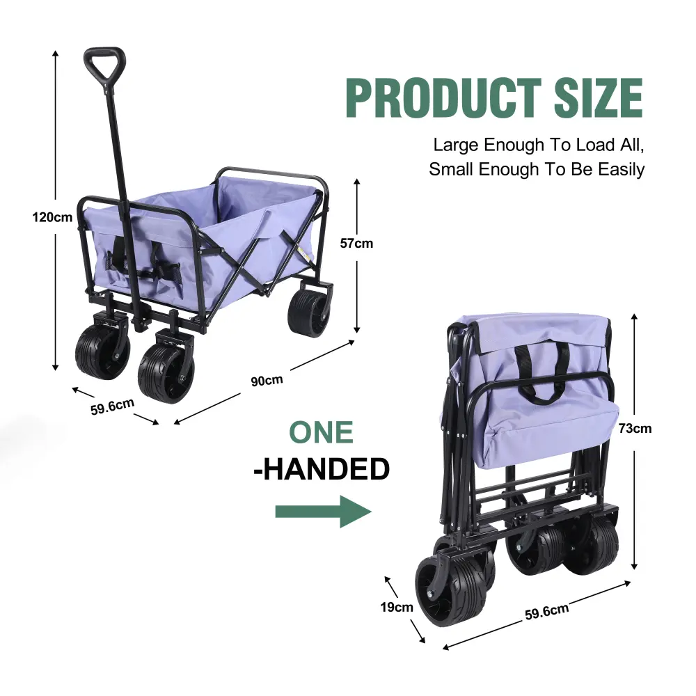 100L  Beach Cart, Large  220 Lbs, Cart Heavy Duty  Carrito Plegable Con Ruedas  Carrinho De Ferramentas