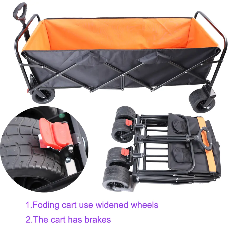 Large Capacity Folding Cart Extra Long Extender Folding Cart  Carrito Plegable Con Ruedas  Carretilla Plegable