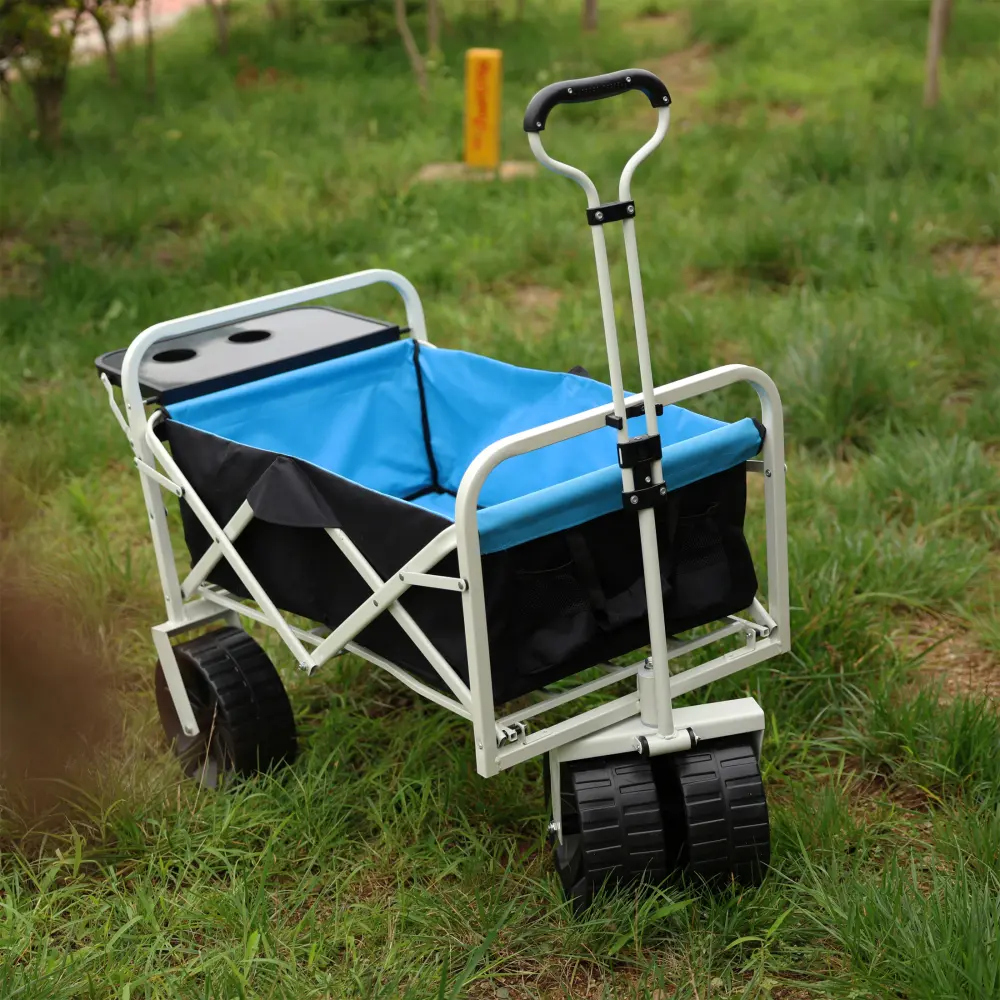 Folding Wagon Garden Shopping Beach Cart (white) Carrito Plegable Con Ruedas  Carretilla Plegable