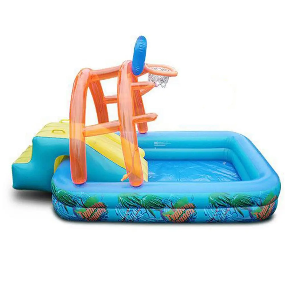 New Water Slide Children Fun Lawn Water Slides Iatables Pools Ring Tosses Game For Kids Summer Slide Set Backyard Outdoor Toys