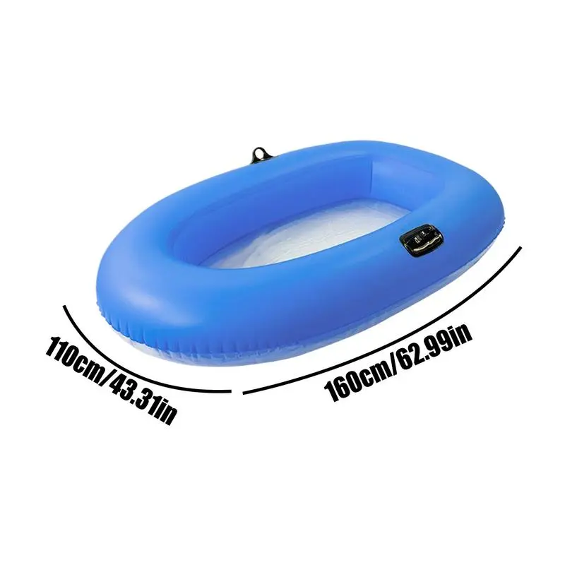 Inflatable Boat Clear Bottom Lake Raft 62.9x43.3 Inch Water Raft Lake Boat for Kids Adults Relaxing Floating Leisure Beach River