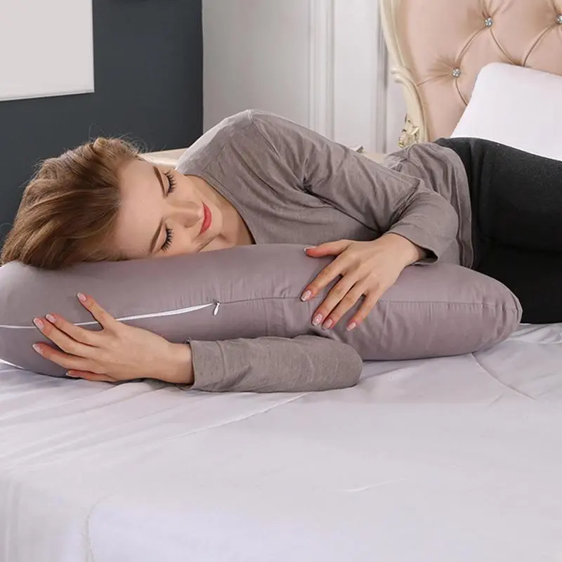 Multi-functional Nursing Pillow V-Shaped Pregnancy Pillow Woman Side Sleeping Lumbar Cushion Comfortable Solid Maternity Pillow