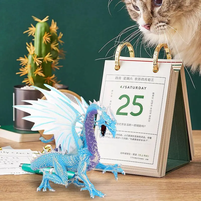 Simulated Dinosaur Figurine Vivid Ice Dragons Model Toys Ornaments For Children's Cognition Imagination Educational Toy Gifts