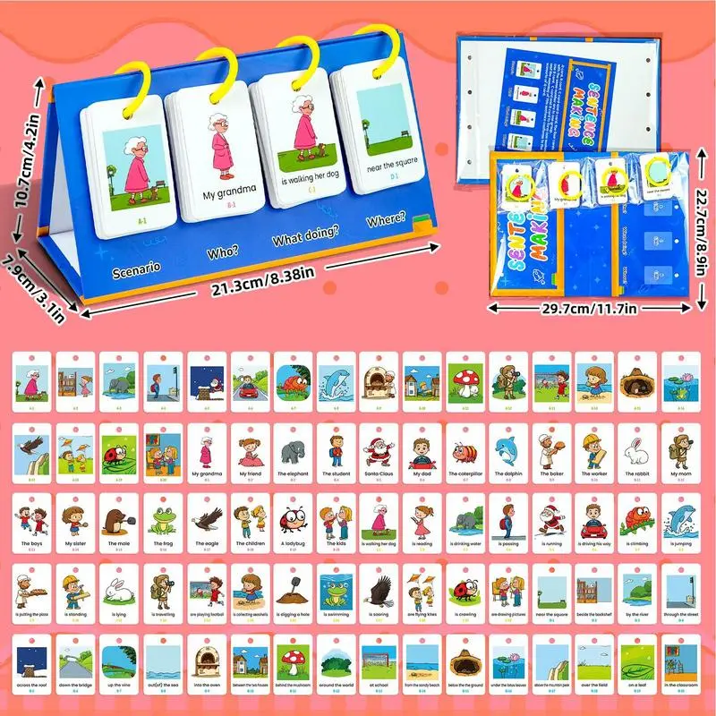 Kindergarten Flash Cards 80 Pieces Interactive Letter Sound Phonics Game English Enlightenment Early Educational Flash Cards Set