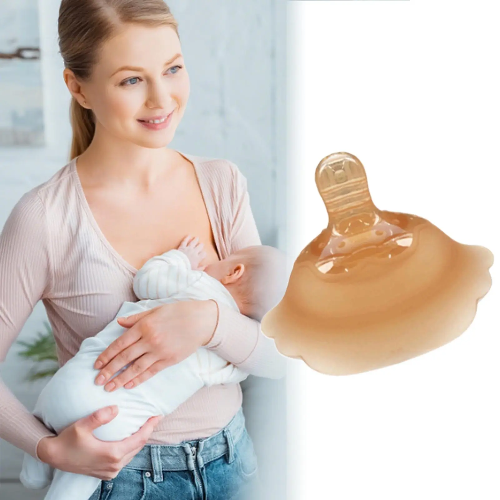 Silicone Nipple Shield for Breastfeeding Reusable Protection Soothing Care for Mom Women Baby Nursery Home accessories