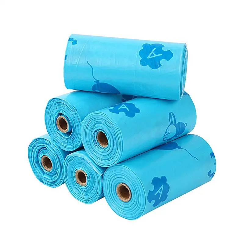 16 Rolls Diaper Waste Bags with Dispenser Tear-Resistant Odor-Proof Cleaning Sack Portable Toddler Supplies for Daycare Center