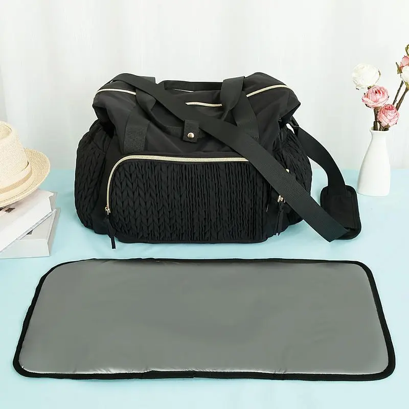 Large Capacity Diaper Bag Mommy Tote with Pacifier Case Reusable Travel Accessories Child Supplies for Home Travel