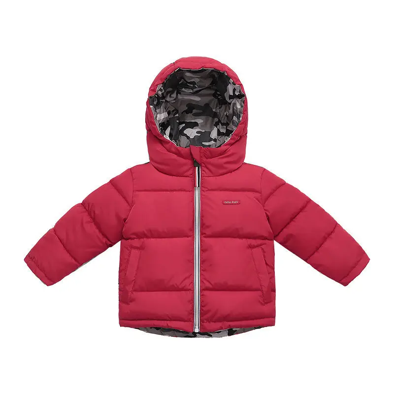 Winter Thick Warm Down Coat For Boys Jackets Can Be Worn On Both Sides Toddler Hooded Outerwear Infant Children Clothes