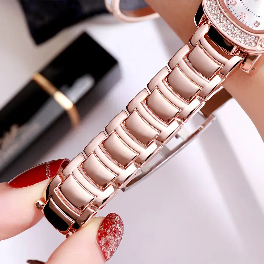 Luxury Top Brand Women Watches Creative Square Rhinestone Dimond Quartz Wristwatch for Lady Waterproof Female Dress Clock Gift