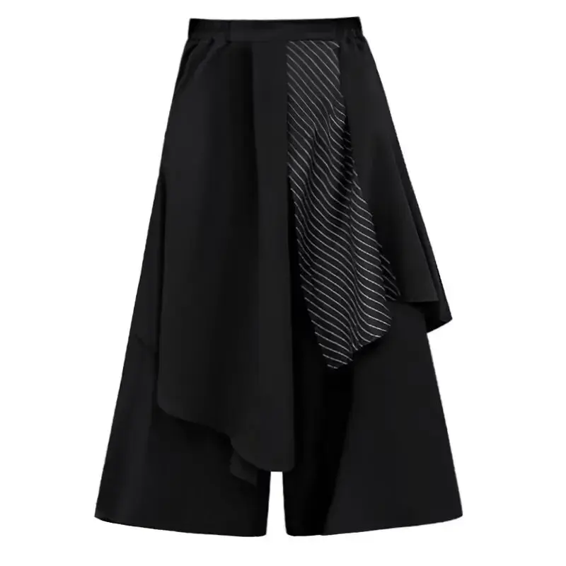 Streetwear Women's Skirt Pants Y2k Stylish Harajuku Fashion Punk Gothic Baggy Trousers for Women Irregular Design Wide Leg