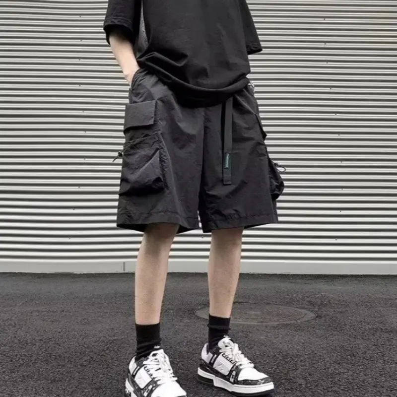 Multi-Pocket Men's Cargo Shorts Summer Techwear Streetwear Baggy Clothing Thin Design Holiday Outdoor Sport Basketball Shorts