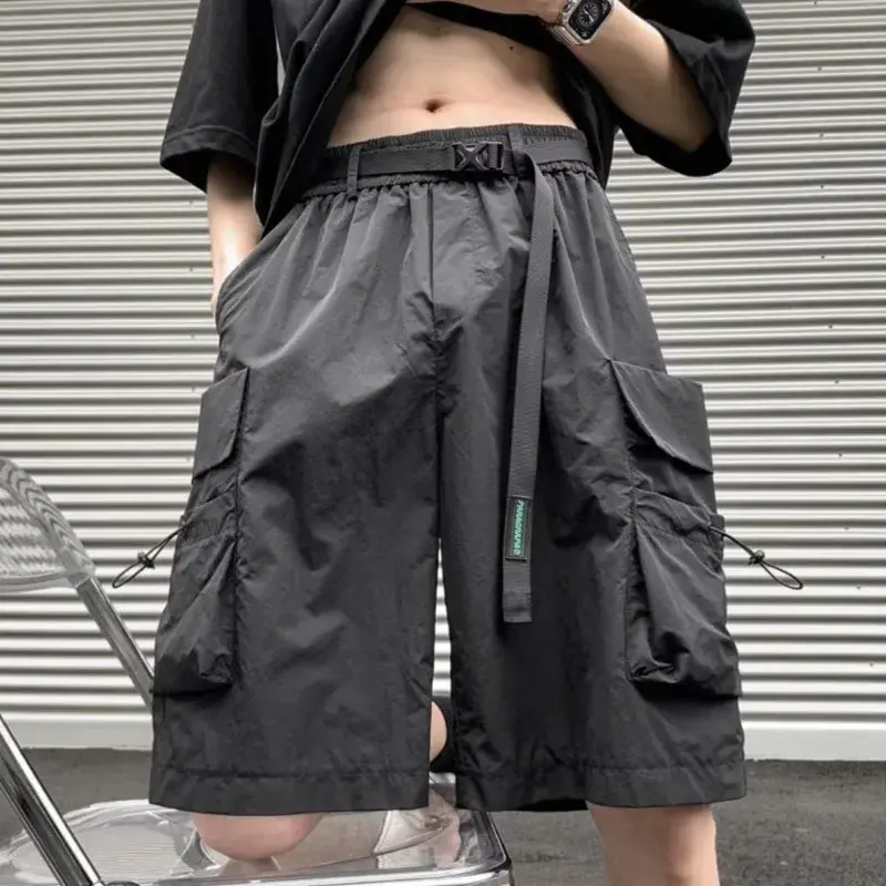 Multi-Pocket Men's Cargo Shorts Summer Techwear Streetwear Baggy Clothing Thin Design Holiday Outdoor Sport Basketball Shorts