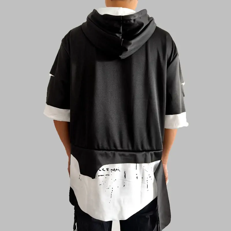 Skull Punk Men's Anime Tshirts Y2k Black Techwear T Shirts Men Gothic Hip Hop Clothes for Men Harajuku Casual Party Streetwear