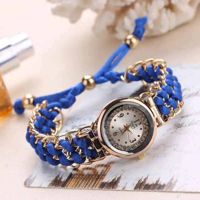 Fashion Women Watches Knitting Rope Chain Winding Analog Quartz Wrist Watch Simple Ladies Casual Clock Relogio Feminino Gifts